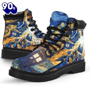 Dr Who Leather Boots Mixed Stary Night Amazing Gift Idea