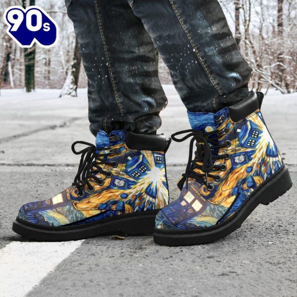 Dr Who Leather Boots Mixed Stary Night Amazing Gift Idea