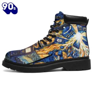 Dr Who Leather Boots Mixed Stary Night Amazing Gift Idea