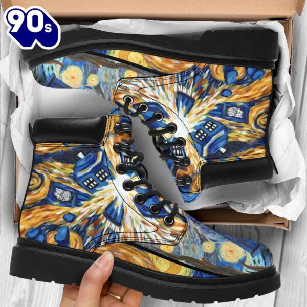 Dr Who Leather Boots Mixed Stary Night Amazing Gift Idea