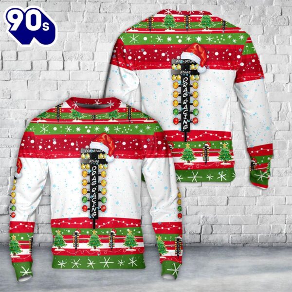 Drag Racing Christmas Tree Aop Sweater