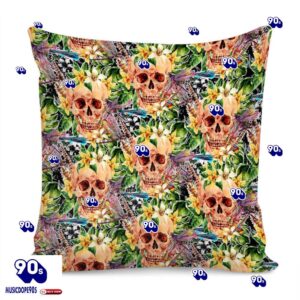 Dragonfly And  Skull Pillow Cover