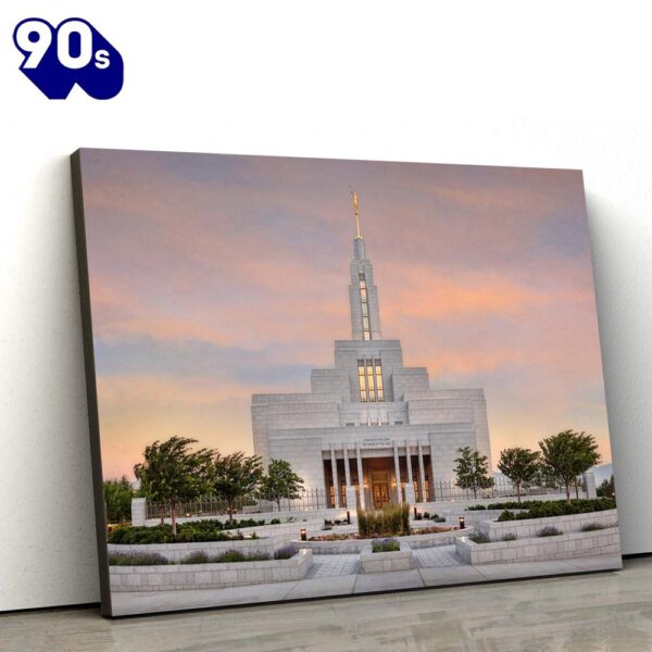 Draper Temple Sunrise Canvas Wall Art Jesus Christ Picture Canvas Christian Wall Art