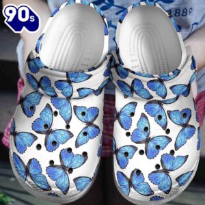 Dreamy Blue Butterflies Shoes Clogs…