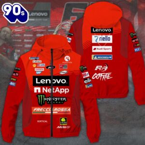 Ducati Lenovo Team x Francesco Bagnaia 3D Windbreaker Jacket For Man And Women
