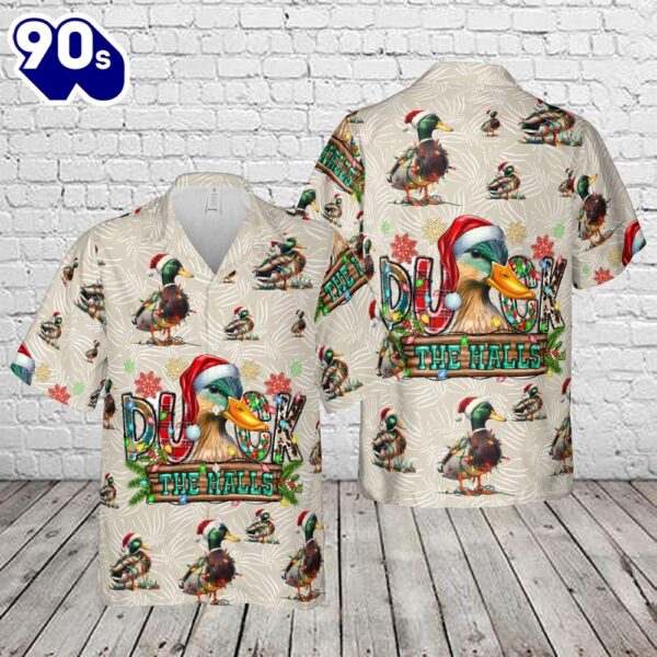 Duck The Halls Christmas Hawaiian Shirt