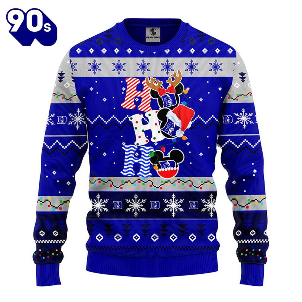 Duke Blue Devils Hohoho Mickey Christmas Ugly Sweater Gift Christmas Duke Blue Devils Hohoho Mickey Christmas Ugly Sweater Gift Christmas
