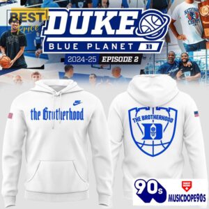 Duke Blue Planet The Brotherhood White Hoodie, Jogger, Cap