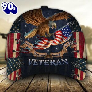 Eagle American Flag Veteran Classic Cap  Gift For Veteran Day