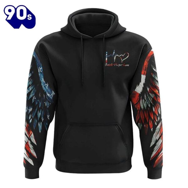 Eagle Faith Painting American Flag 3D Hoodie