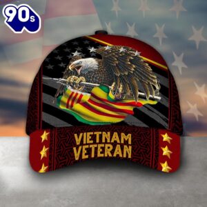 Eagle Holding Flag Veteran Classic Cap  Gift For Veteran Day