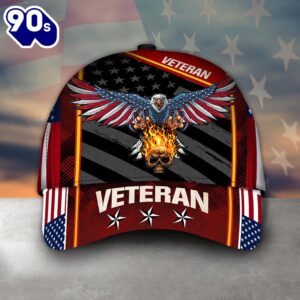 Eagle Skull American Flag Veteran Classic Cap  Gift For Veteran Day