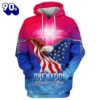 Eagle Us Flag Cross Light One Nation Under God Jesus Hoodies Jesus Hoodie