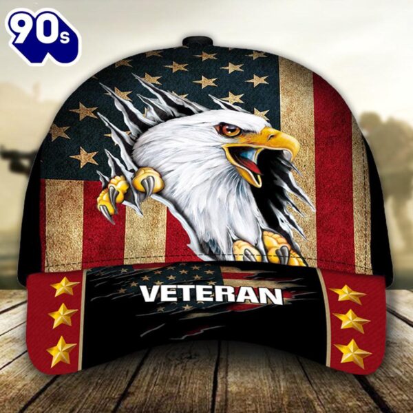 Eagle US Flag Veteran Classic Cap  Gift For Veteran Day