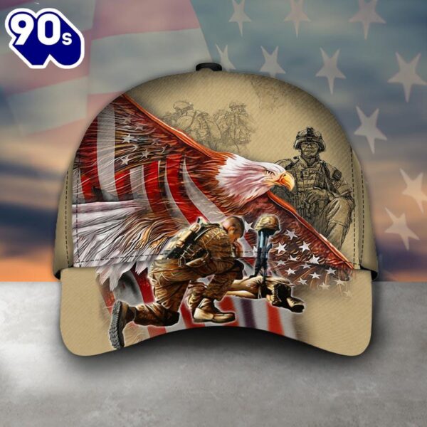 Eagle US Flag Wings Veteran Classic Cap  Gift For Veteran Day