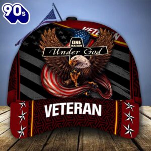 Eagle US One Nation Under God Veteran Classic Cap  Gift For Veteran Day