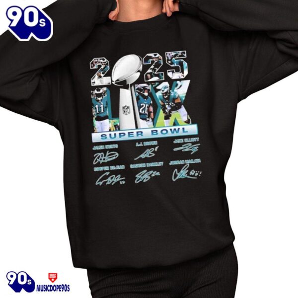 Eagles 2025 Super Bowl LIX Champions Signature Shirt