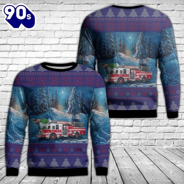 East Setauket, New York, Setauket Fire Department Christmas Aop Ugly Sweater