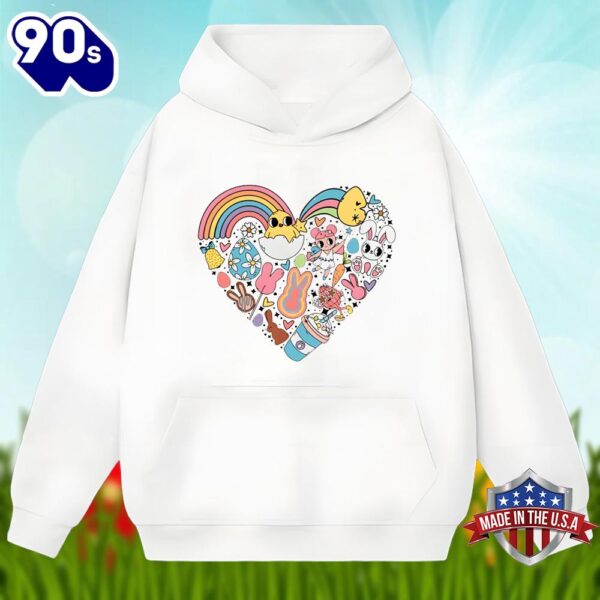 Easter Bunny In Heart Shirt Holiday