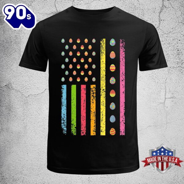 Easter Day American Eggs Flag Funny Men Women Boy Girls Kids Shirt, Unique Easter Gifts