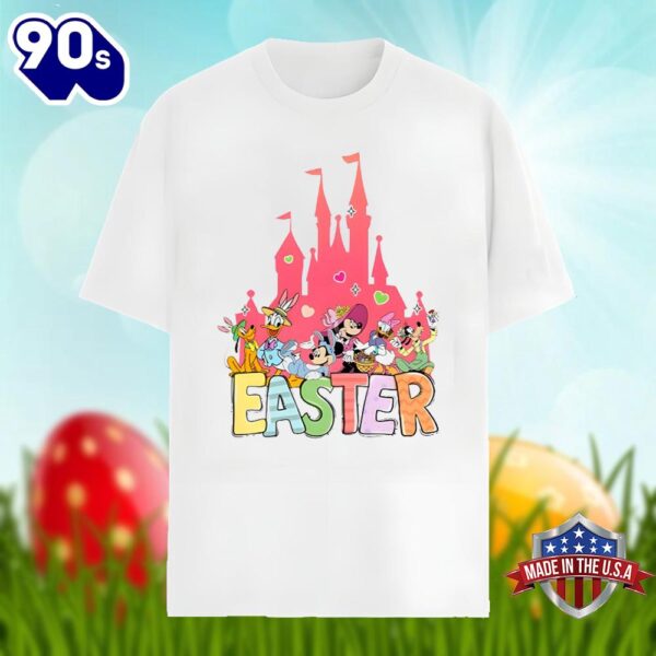 Easter Disney Castle With Mickey And Friends Unisex Shirt