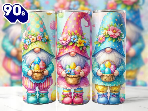 Easter Gnomes 20 Oz Skinny Tumbler  , Gnome Tumbler, Easter Tumbler