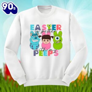 Easter Is Better With My Peeps Cartoon Character Shirt Idea