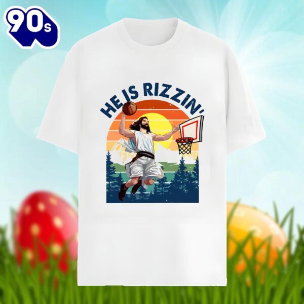 Easter Jesus He Is Rizzin Vintage Shirt