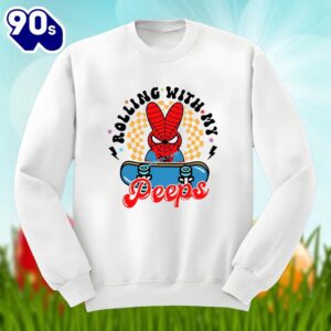 Easter Superhero And Rolling With My Peeps Graphic Shirt