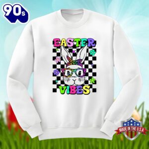 Easter Vibes With Bunny Glasses Unisex Shirt