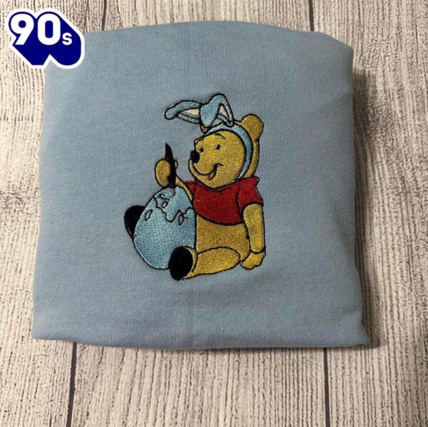 Easter Winnie The Pooh Embroidered Sweatshirt Gift Christmas