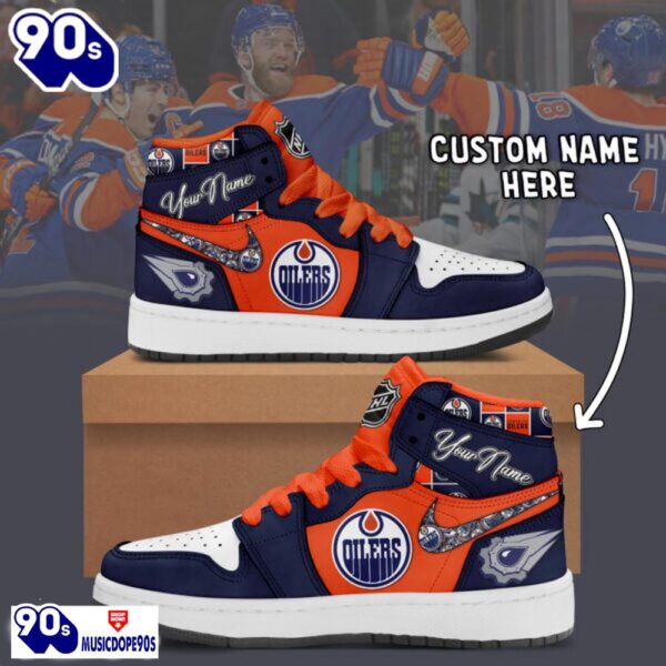 Edmonton Oilers Air Jordan 1 Shoes