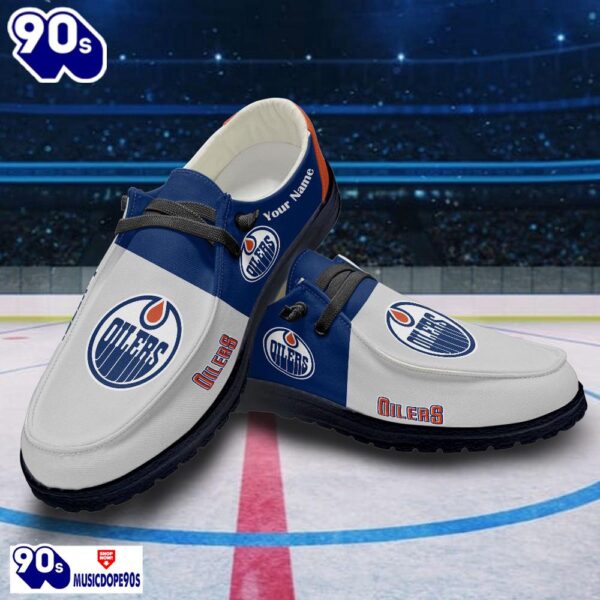 Edmonton Oilers NHL Hey Dude Shoes Custom Name Perfect Gift