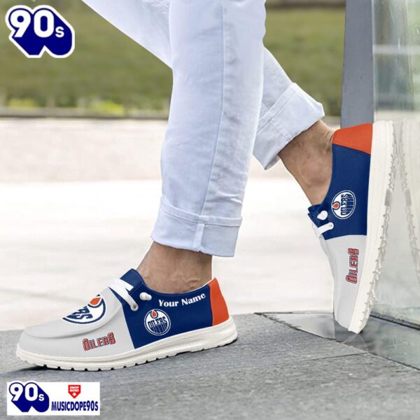 Edmonton Oilers NHL Hey Dude Shoes Custom Name Perfect Gift