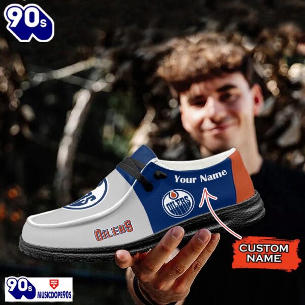 Edmonton Oilers NHL Hey Dude Shoes Custom Name Perfect Gift