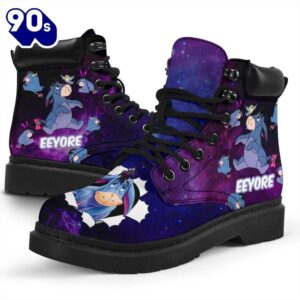 Eeyore Leather Boots Shoes Funny Custom Idea