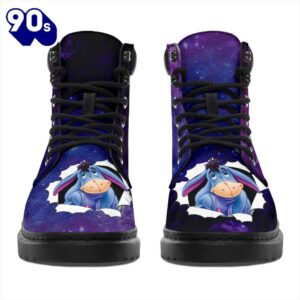 Eeyore Leather Boots Shoes Funny Custom Idea