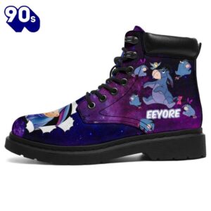 Eeyore Leather Boots Shoes Funny Custom Idea