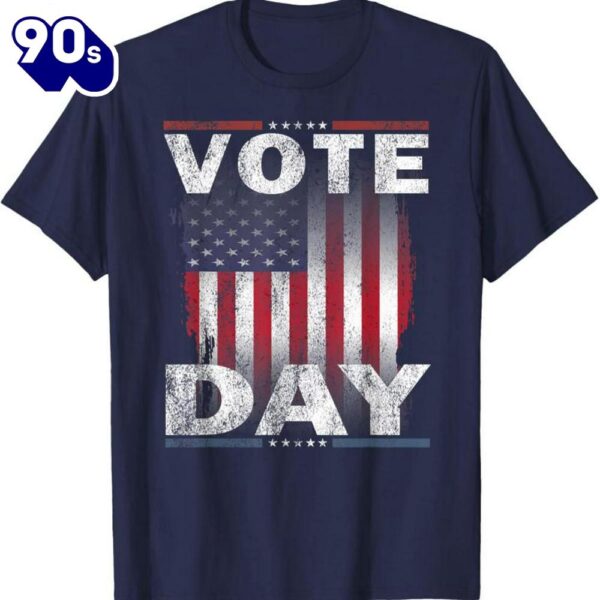 Election Day 2024 Vote Day USA Flag T-Shirt