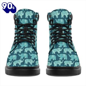 Elephant Leather Boots Animal Custom Shoes Elephant Lover Gift PT03