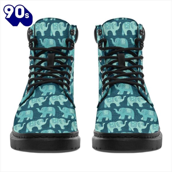 Elephant Leather Boots Animal Custom Shoes Elephant Lover Gift PT03