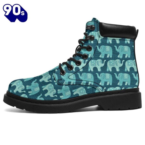 Elephant Leather Boots Animal Custom Shoes Elephant Lover Gift PT03