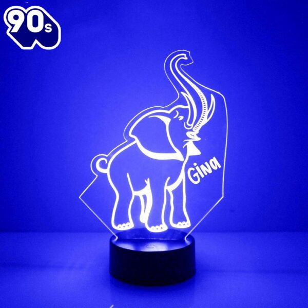 Elephant Night Light Personalized Free Led Night Lamp  Gift Christmas