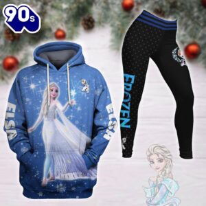 Elsa Princess Castle Glitter Activewear Set