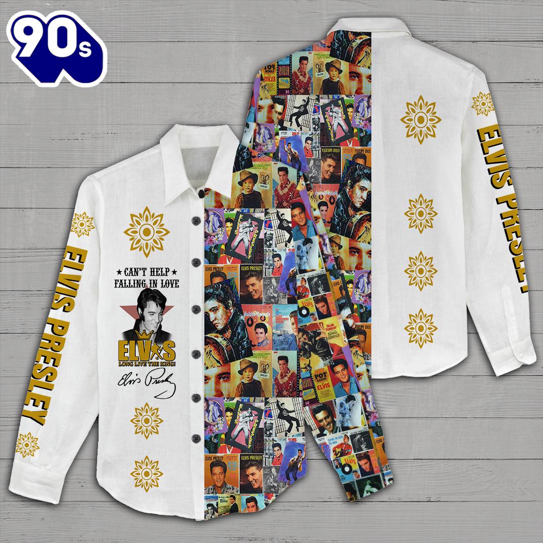 Elvis Presley 3D Linen Shirt New Trend Elvis Presley 3D Linen Shirt New Trend