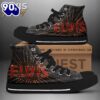 Elvis Presley Beaded Shoes, Elvis Presley High Top Canvas Shoes For Fans