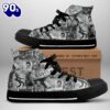 Elvis Presley Grey Shoes, Elvis Presley High Top Canvas Shoes For Fans