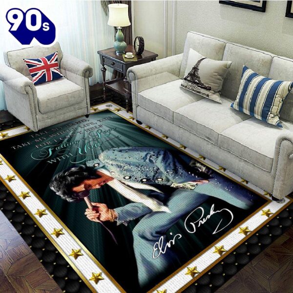 Merry Christmas  Elvis Presley Merry Christmas Custom Rug Carpet