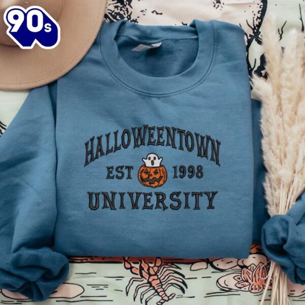 Embroidered Halloweentown Sweatshirt, Embroidered Fall Sweatshirt