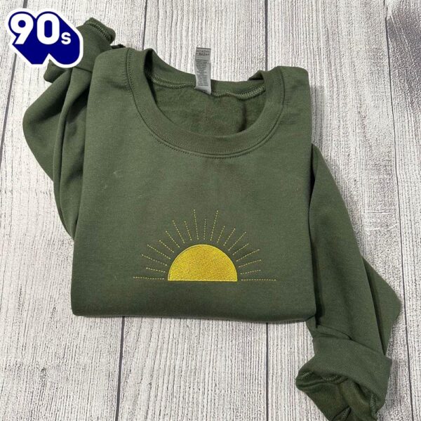 Embroidered Sun Sweatshirt Gift Christmas